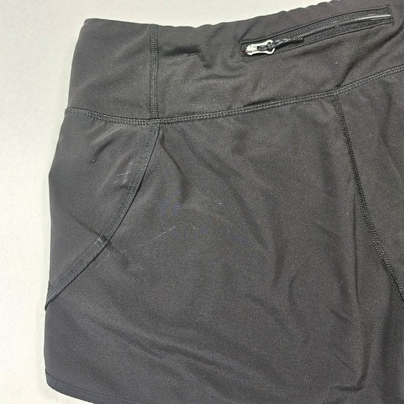 Moving Comfort Womens Black Mesh Panel Running Shorts Rear Zip Pocket Medium - Picture 11 of 11